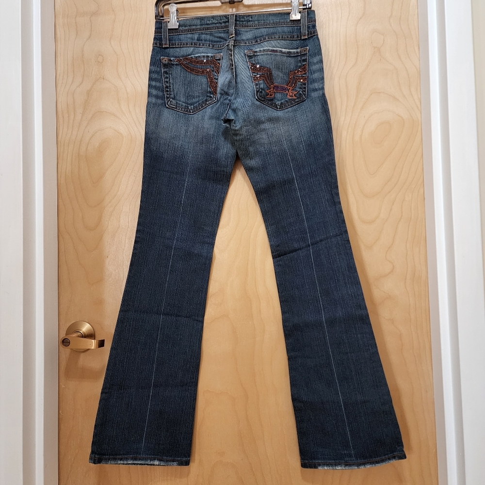 Rhinestone Flare Denim Pant